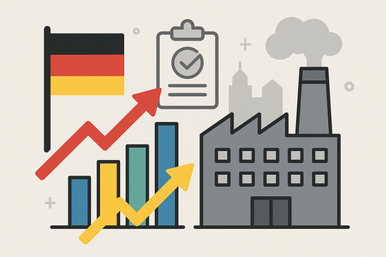 Germany’s private sector hits 16-month high as services offset factory slowdown