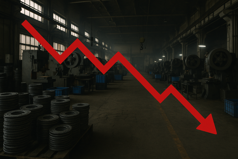China’s factory slump deepens as export orders weaken